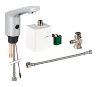 Geberit Public - Robinet de lavabo type 185, sans contact, avec générateur et mélangeur, chrome 116.365.21.1
