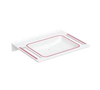 Geberit Publica - Lavabo sans obstacle, avec découpes, sans trop-plein, sans trou pour robinetterie, blanc alpin 500.666.01.4