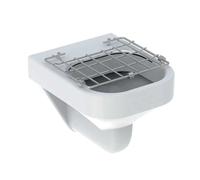 Geberit Publica - Vidoir mural, avec grille rabattable, avec tamis à déchets, KeraTect, blanc 500.998.00.1