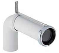 Geberit Geberit Coude de raccordement d= 110 mm, 90°, avec rallonge, PP Quantité:1