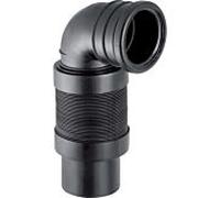 Geberit raccordement Pe 241525001 DN 100/90, 90 degrés, pour WC , extensible