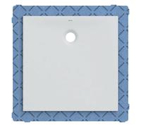 Geberit Receveur de douche Olona 550.901.00.1 carré 90x90x4 cm blanc mat avec natte d'étanchéité