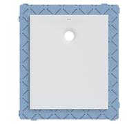 Geberit receveur de douche rectangulaire Olona 75x90 cm, hauteur 4 cm, écoulement derrière au centre, blanc/ mat, 550.905.00.1