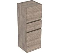 Geberit Renova armoire haute Plan 501922JR1 39x105x36cm, 2 portes, tiroir 2000 , noyer, feuille structurée