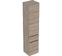 Geberit Renova armoire haute Plan 501923JR1 39x180x36cm, 2 portes, tiroir 2000 , noyer, feuille structurée