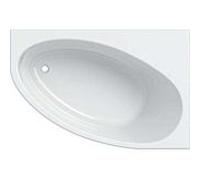 Geberit Baignoire Renova 657340000 150 x 100 cm, asymétrique, gauche, sortie pied d'extrémité, blanc