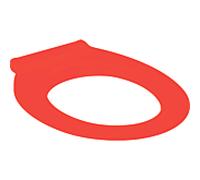 Geberit Renova Comfort WC anneau de siège 500680012 rouge carmin, sans obstacle, antibactérien, fixation par le haut