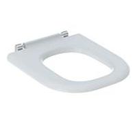 Geberit Renova Comfort WC anneau de siège 572840000 blanc , sans obstacle, carré, fixation par le bas