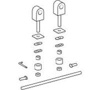 Geberit Renova Comfort jeu de charnières 598071000 fixation par le bas, pour siège WC