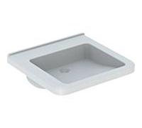 Geberit Renova Nr. 1 Comfort lavabo, encastrable, 550x525 mm, sans percement pour robinetterie, sans trop-plein, blanc, 128556600, Couleur: Blanc, avec KeraTect