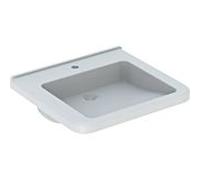 Geberit Renova Comfort lavabo 128662000 60 x 55 cm, blanc, accessible en fauteuil roulant, sans trop-plein