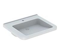 Geberit Renova Comfort lavabo 128667000 65 x 55 cm, blanc, accessible en fauteuil roulant, sans trop-plein