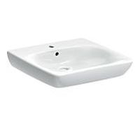 Geberit Renova Comfort lavabo 258555600 55x55cm, blanc KeraTect, avec trop-plein, accessible