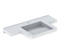 Geberit Renova vasque Comfort 470020016 102 x 55 cm, espace de rangement des deux côtés, avec trou pour robinet, sans trop-plein, blanc -alpin