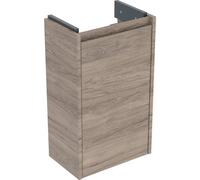Geberit Renova Compact, élément bas pour lave-mains, avec une porte, portée réduite, 35,8x60,5x20,1cm, 504.080.JR.1, Couleur: Noyer hickory / mÃ©lamine structure bois