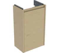 Geberit Renova Compact, élément bas pour lave-mains, avec une porte, portée réduite, 35,8x60,5x20,1cm, 504080PS1, Couleur: Chêne naturel / structure du bois mélaminé - CM