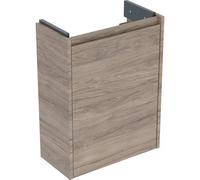 Geberit Renova Compact, élément bas pour lave-mains, avec une porte, portée réduite, 45,7x60,5x20,1cm, 504.082.JR.1, Couleur: Noyer hickory / mÃ©lamine structure bois