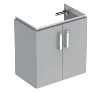 Geberit Renova Compact meuble sous lavabo, avec deux portes, 59,7x60,3x36,7cm, gris clair, 501926421 - CM