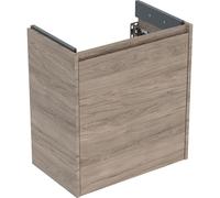 Geberit Renova Compact meuble sous lavabo, avec une porte, 55x60,5x33,7cm, 504.084.JR.1, Couleur: Noyer hickory / mÃ©lamine structure bois