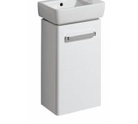 Geberit Renova Compact, élément bas pour lave-mains, avec une porte, portée réduite, 34,8x60,4x25,2cm, blanc, 862040000