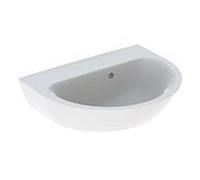 Geberit Lave-mains Renova sans trou de robinetterie trop-plein asymétrique largeur 50 cm Blanc