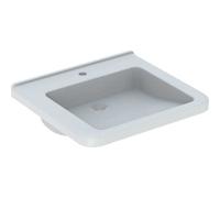 Geberit Renova Comfort lavabo 128662000 60 x 55 cm, blanc, accessible en fauteuil roulant, sans trop-plein
