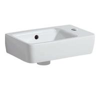 Geberit Renova Nr.1 Comprimo Nouveau lave-mains, 40x25cm, avec trou pour robinetterie à droite, 276140600, Couleur: Blanc, avec KeraTect