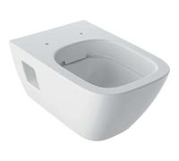Geberit Renova Nr. 1 Plan WC suspendu cuvette profonde, sans rebord, suspendu, forme partiellement fermée, 500.378.01.8, Couleur: Blanc, avec KeraTect