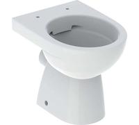 Geberit Renova Nr.1 WC au sol, chasse deau basse, sans rebord, sortie horizontale, forme partiellement fermée, 500480018, Couleur: Blanc, avec KeraTect - CM