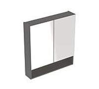 Geberit Renova Plan armoire à glace 502365JK1 58,8 cm, lave, laqué mat, avec 2 portes
