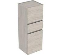 Geberit Renova Plan armoire haute 501922001 39x105x36cm, 2 portes, tiroir 2000 , noyer clair, feuille structurée