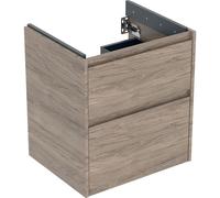 Geberit Renova Plan armoire sous lavabo, avec deux tiroirs, 54,6x60,6x44,6cm, 504.026.JR.1, Couleur: Noyer hickory / mÃ©lamine structure bois