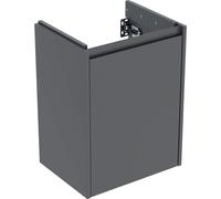 Meuble bas Geberit Renova Plan 504022JK1 45,7 x 60,6 x 24,2 cm, caisson/façade en lave/finition laquée satinée, 1 porte