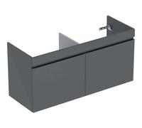 Geberit Renova Plan meuble sous-vasque double 501912JK1 122,6x60,6x44, 6cm, 2 tiroirs, lave, laqué mat