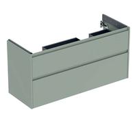 Geberit Renova Plan armoire sous lavabo double, avec 2 tiroirs, 124,5x60,6x44,6cm, 504033IK1, Couleur: vert sauge / laqué satiné - CM