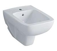 Geberit Renova Plan bidet mural 232150600 blanc avec KeraTect, avec trou pour robinetterie et trop-plein