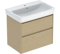 Geberit Ensemble lavabo Renova Plan 504.037.PS.1 2 tiroirs 75 cm Chêne naturel structure mélaminé
