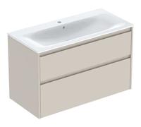 Geberit Meuble sous lavabo Renova Plan 504.041.DB.1 2 tiroirs 100×62,1×48 cm blanc/gris sable