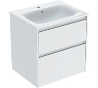 Geberit Ensemble lavabo Renova Plan 60x62,1x48 cm, 2 tiroirs, blanc KeraTect 504039008