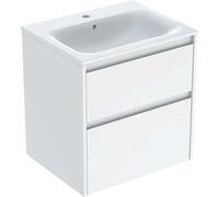 Geberit Ensemble lavabo Renova Plan 504.039.01.8 - 2 tiroirs, 60x62,1x48 cm, blanc/KeraTect
