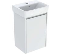 Geberit Renova Plan ensemble lave-mains avec meuble sous lavabo, 1 porte, 45x69,7x34cm, 504.034.00.1, Couleur: blanc / laqué satiné