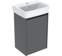 Geberit Renova Plan ensemble lave-mains avec meuble sous lavabo, 1 porte, 45x69,7x34cm, 504.034.JK.1, Couleur: lave / laqué satiné