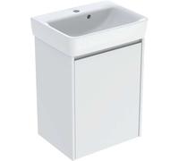 Geberit Renova Plan ensemble lave-mains avec meuble sous lavabo, 1 porte, 50x69,7x38cm, 504.035.00.1, Couleur: blanc / laqué satiné