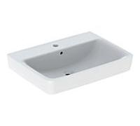 Geberit Renova Plan lavabo 501640008 65x48cm, trou pour robinetterie au milieu, avec trop-plein, blanc KeraTect