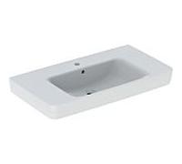 Geberit Renova Plan lavabo 501702001 90x48cm, trou pour robinetterie au milieu, avec trop-plein, espace de rangement, blanc