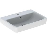 Geberit Renova Plan, lavabo, 65 x 48 cm, avec trou pour robinet, avec trop-plein, blanc, 1 pièce.