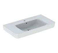 Geberit Renova Plan vasque à poser 501728008 90x48cm, trou pour robinetterie au milieu, avec trop-plein, espace de rangement, blanc KeraTect
