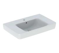 Geberit Lavabo Renova Plan avec tablette 75x48 cm 1 trou pour robinet trop-plein Blanc KeraTect