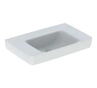 Geberit Renova Plan, lavabo avec tablette, 75x48 cm, sans trou pour robinetterie, sans trop-plein, 501697, 501697001, Couleur: Blanc - CM