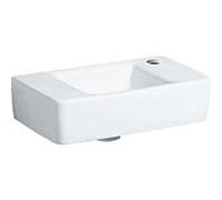 Geberit Renova Plan lave-mains 272142600 40x25cm, blanc avec KeraTect, avec trou pour robinet, sans chevauchement.